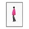 Stupell Industries Fuchsia Pink Coat Framed Giclee, design by Simone Elum